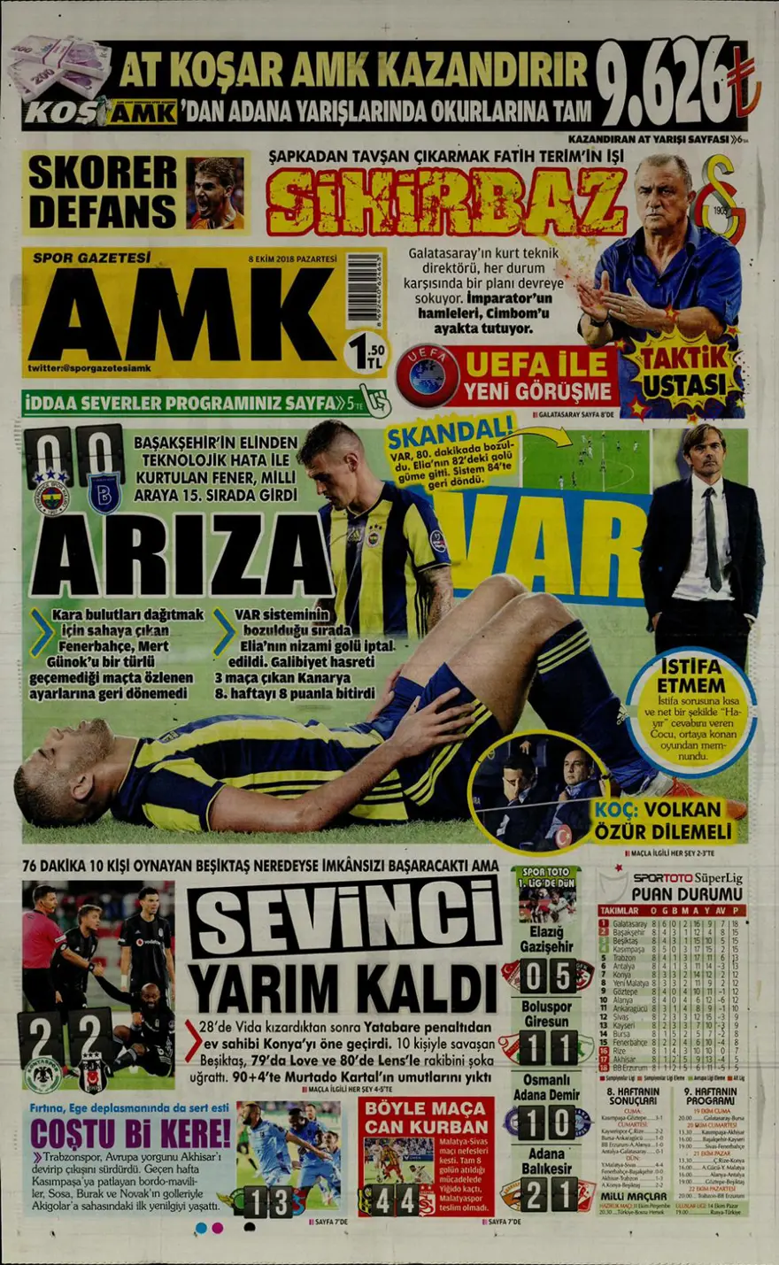 Günün gazete manşetleri - 8 Ekim 2018 16