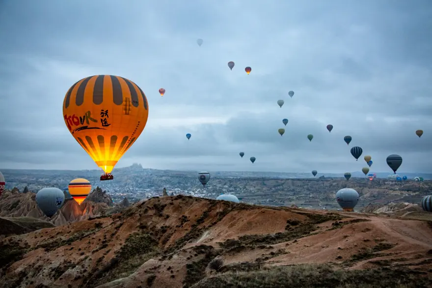 Kapadokya'da bayram tatili yoğunluğu 