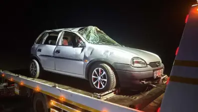 Keşan'da otomobil takla attı: Bir yaralı