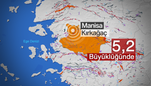 Manisa'da 5,2 büyüklüğünde deprem
