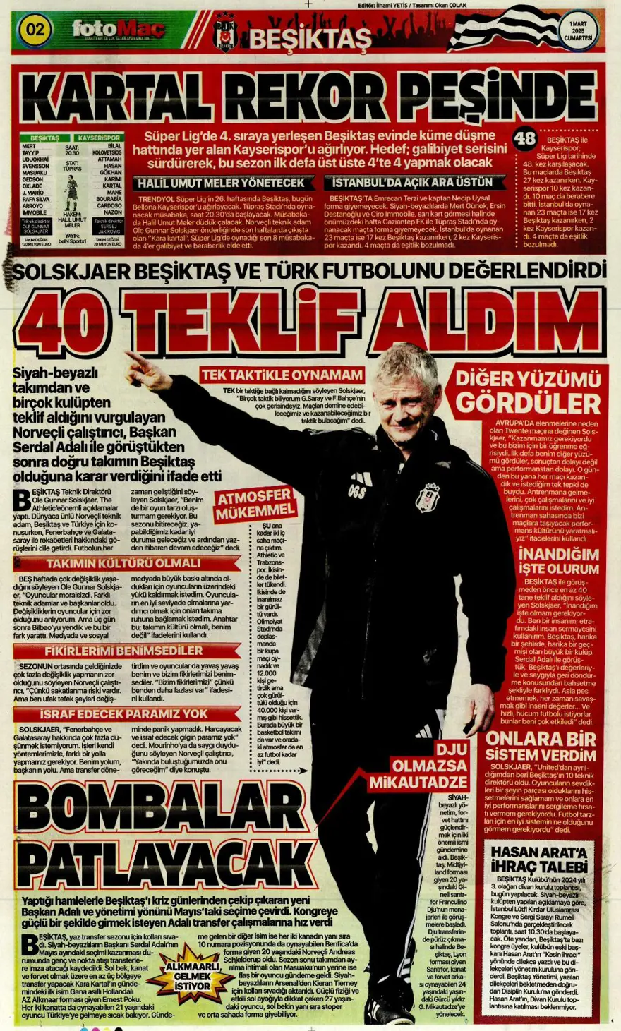 "Galatasaray Brezilyalı kaleciyle anlaştı" (1 Mart 2025 spor manşetleri) 13