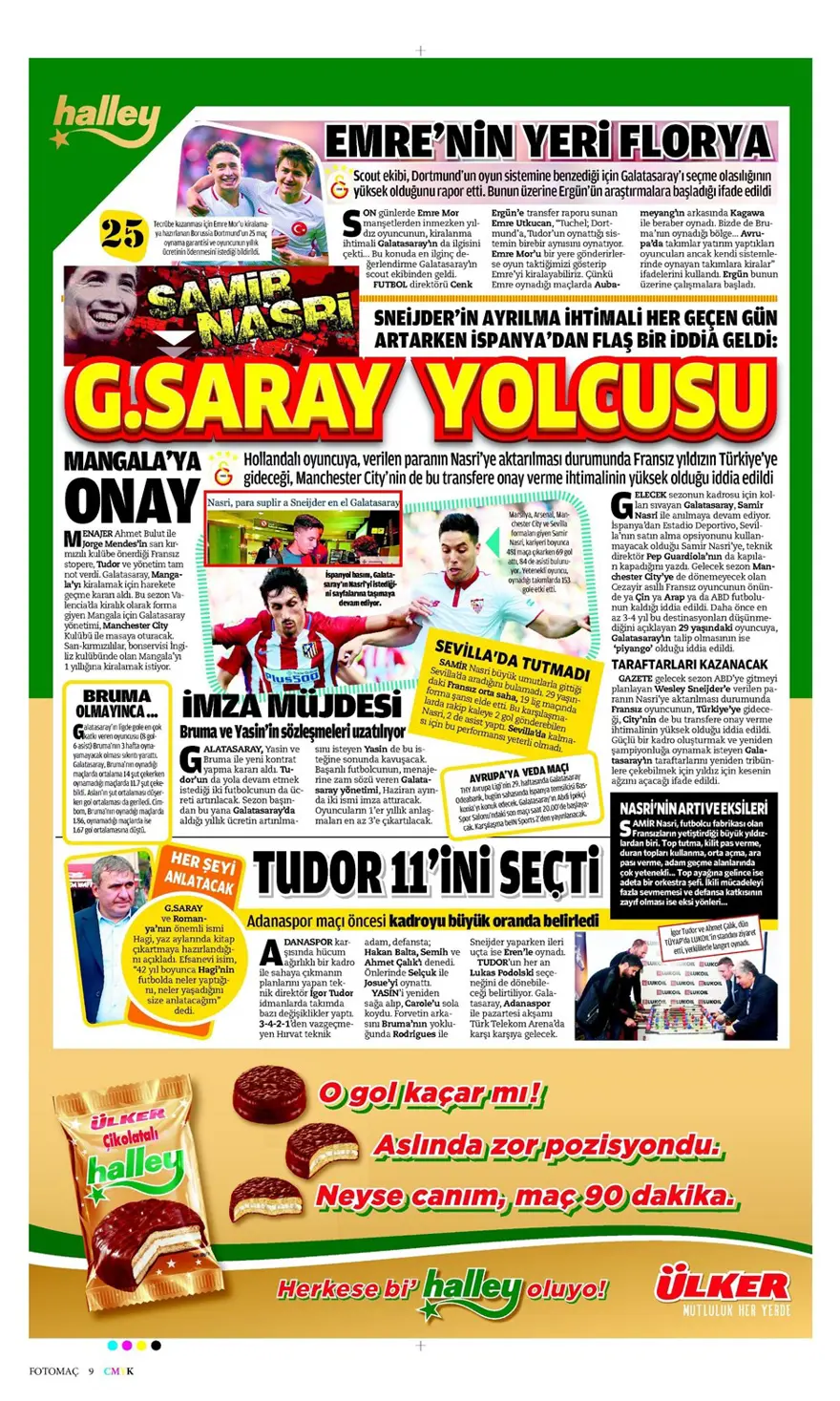 Günün spor manşetleri (31 Mart 2017) 6