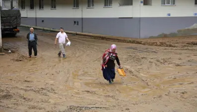 Rize'deki sel felaketinin hasarı gün ağarınca ortaya çıktı
