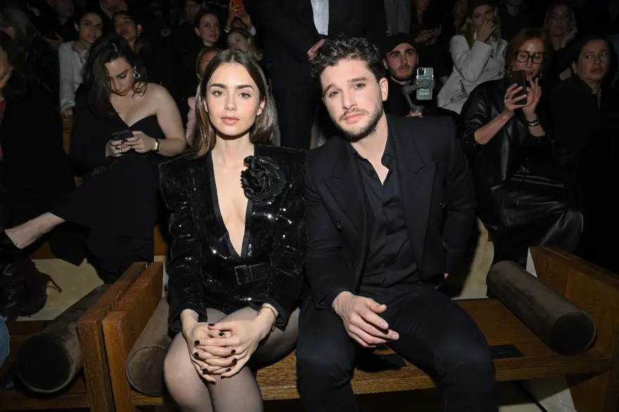 Ünlüler Paris Moda Haftası Saint Laurent defilesinde ön sıralarda 