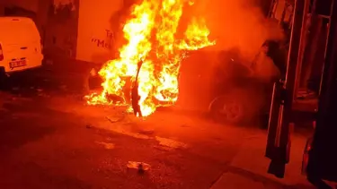 Kahramanmaraş'ta otomobil yangını