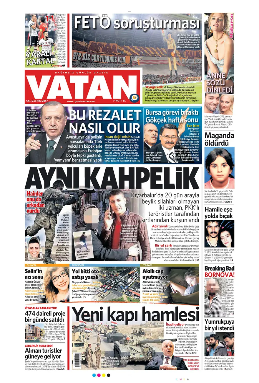 Günün gazete manşetleri - 24 Ekim 2017 4