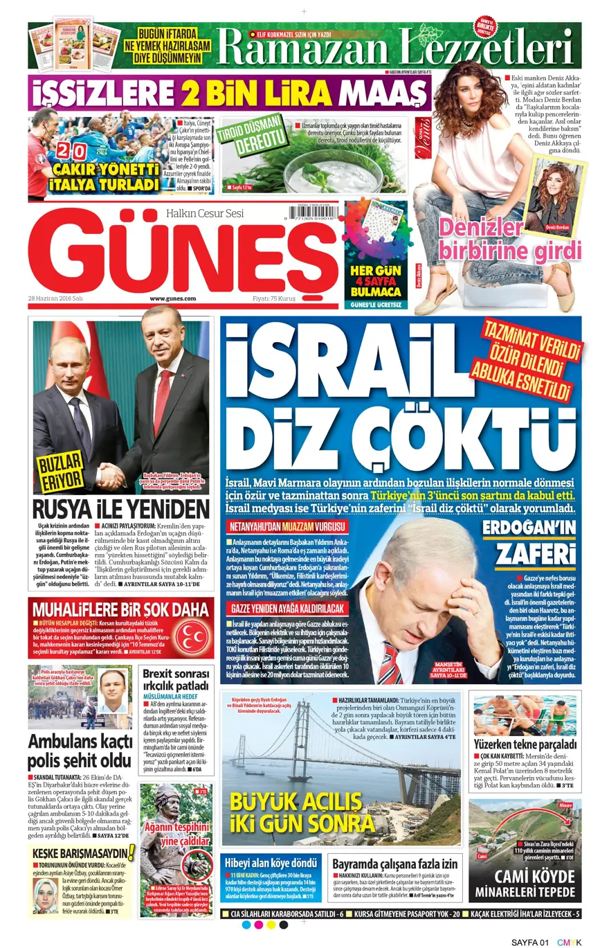 Gazete manşetleri (28.06.2016) 8