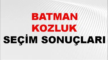 Batman KOZLUK Seçim Sonuçları 2024 Canlı: 31 Mart 2024 Türkiye KOZLUK Yerel Seçim Sonucu ve YSK Oy Sonuçları Son Dakika