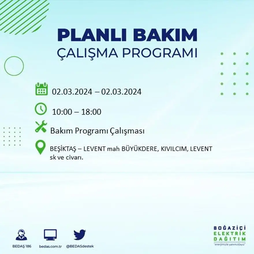 İstanbul'un 12 ilçesinde elektrik kesintisi: Elektrikler ne zaman gelecek? 5 İstanbul'un 12 ilçesinde elektrik kesintisi: Elektrikler ne zaman gelecek? 5