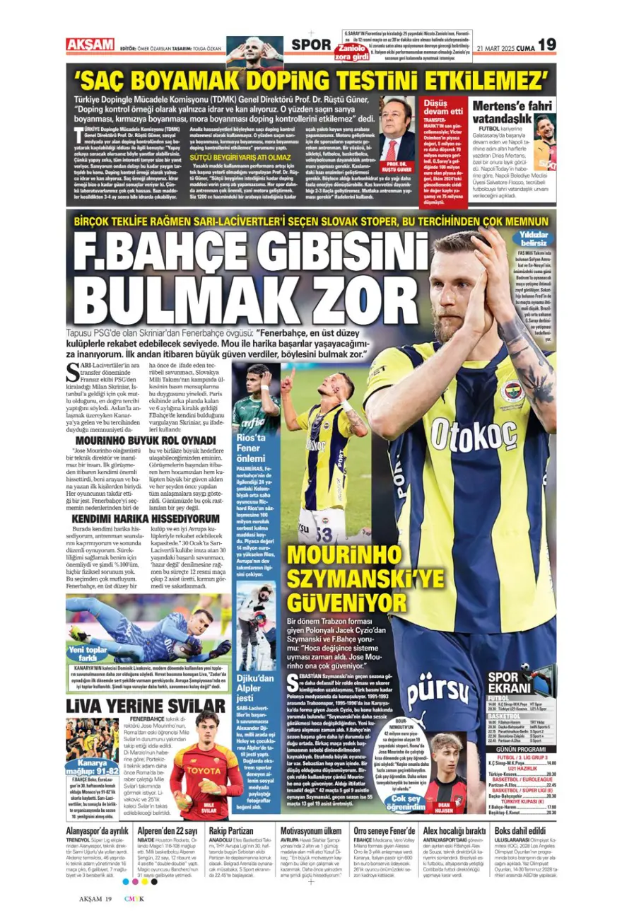 "İşte bizim çocuklar" (21 Mart 2025 spor manşetleri) 1 "İşte bizim çocuklar" (21 Mart 2025 spor manşetleri) 1