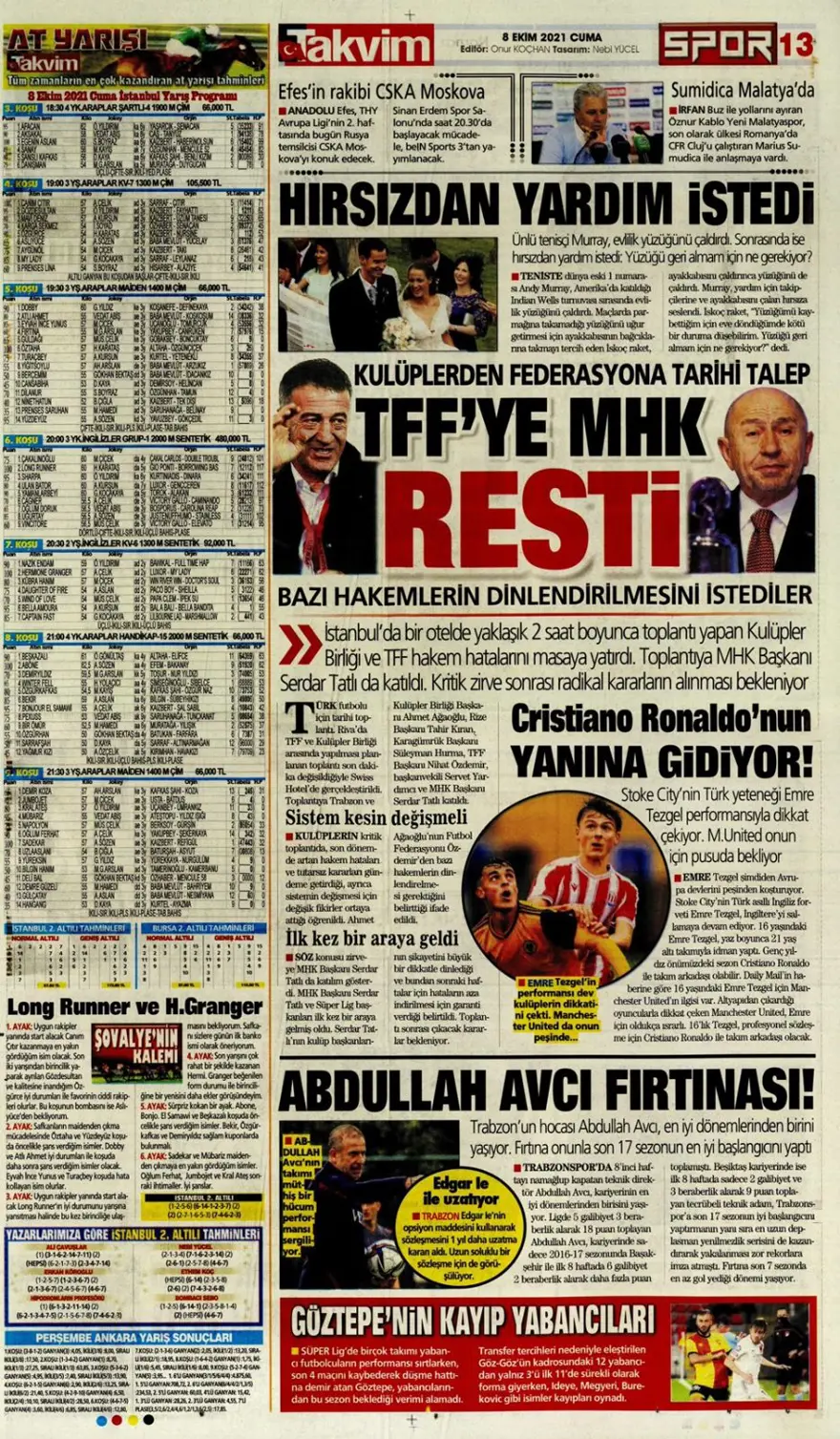 Günün spor manşetleri (8 Ekim 2021) 7