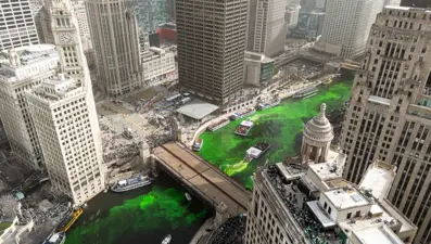 ABD'de Aziz Patrick Günü kutlamaları: Chicago nehri yeşile boyandı