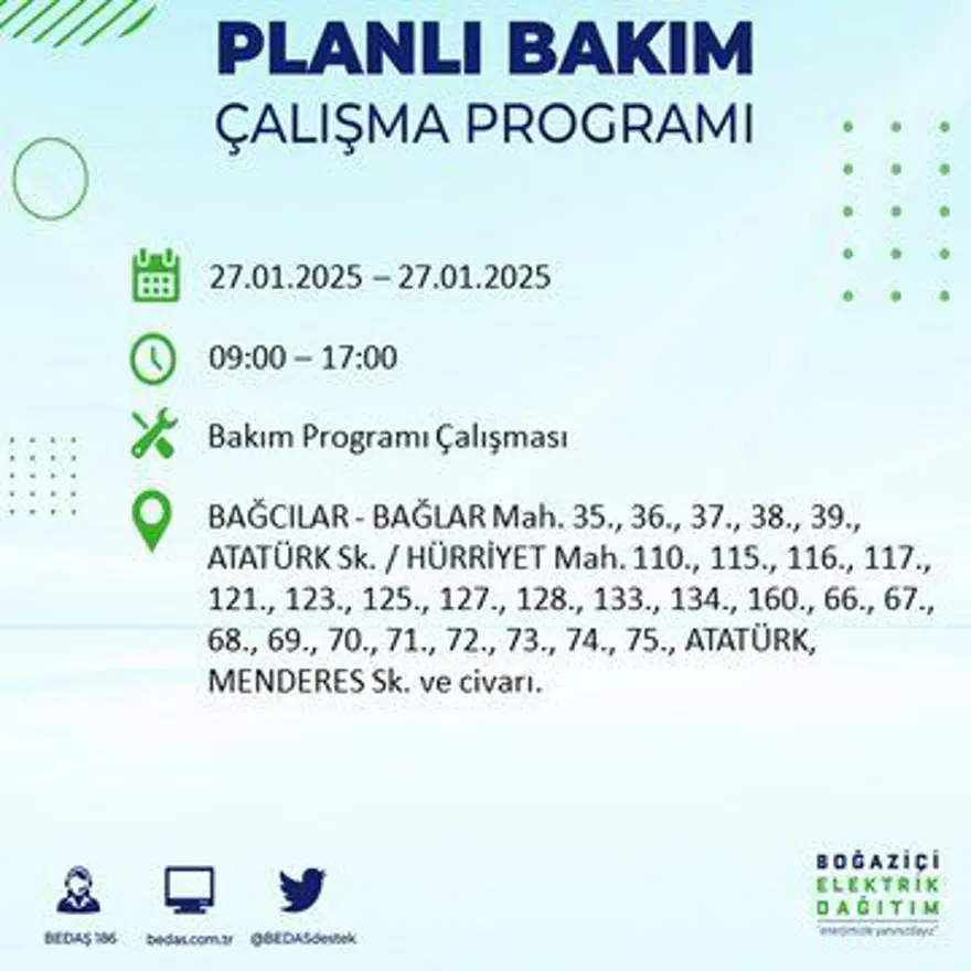 İstanbul'un birçok ilçesinde elektrik kesintisi: Avcılar'da elektrikler ne zaman gelecek? BEDAŞ kesinti programı 7