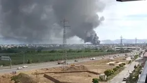 Bursa'da geri dönüşüm tesisinde yangın