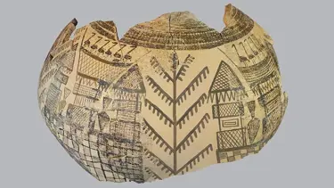 Domuztepe'de 'hayat ağacı' motifli kaplar bulundu