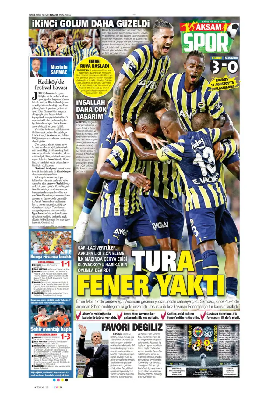 Günün spor manşetleri (5 Ağustos 2022) 3