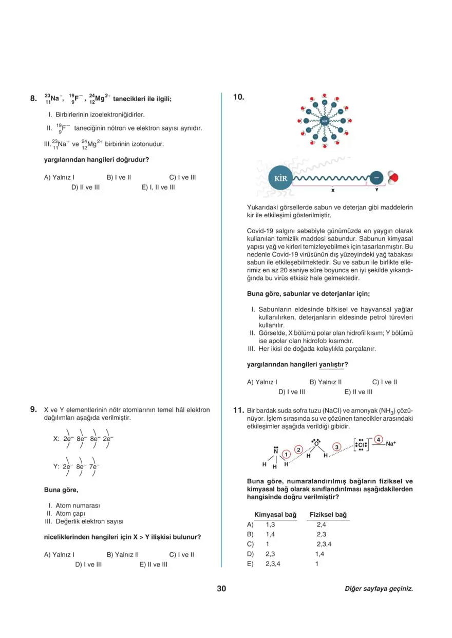 Uğur Okulları TYT -1 deneme sınavı 29