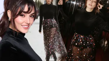 Paris Moda Haftası'nda Hande Erçel rüzgarı