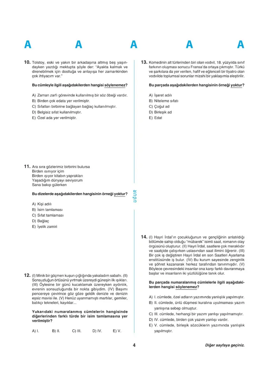 YKS - TYT deneme sınavı 3