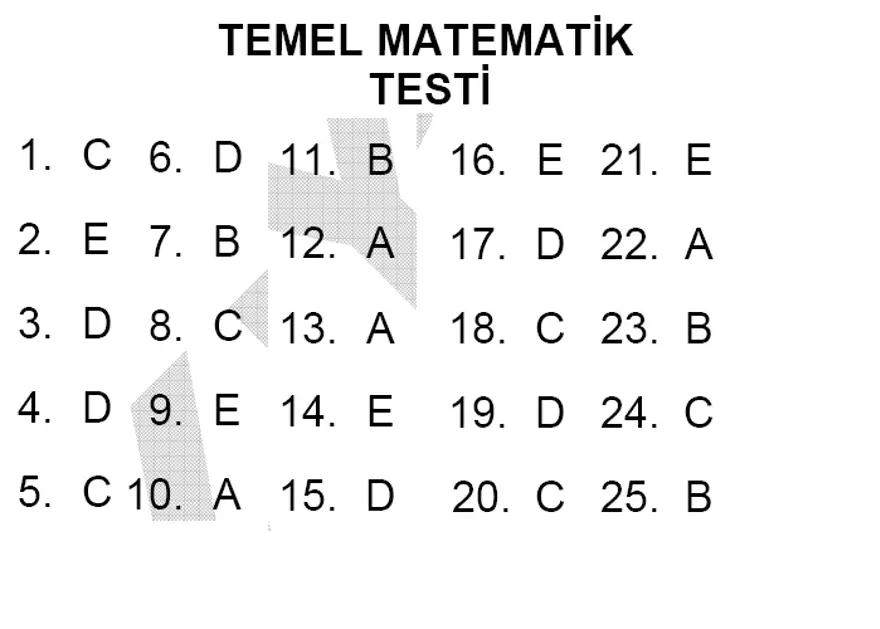 YGS Matematik soruları ve yanıtları 40
