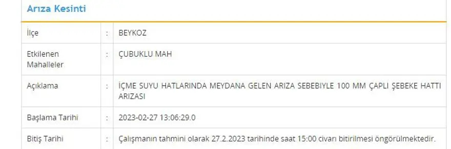 İstanbul'un 6 ilçesinde su kesintisi (Beşiktaş, Fatih, Kağıthane, Küçükçekmece, Beykoz ve Üsküdar) Sular ne zaman gelecek? 3 İstanbul'un 6 ilçesinde su kesintisi (Beşiktaş, Fatih, Kağıthane, Küçükçekmece, Beykoz ve Üsküdar) Sular ne zaman gelecek? 3