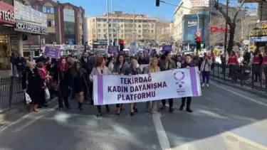 Tekirdağ’da ‘Kadınlar birlikte güçlü’ yürüyüşü
