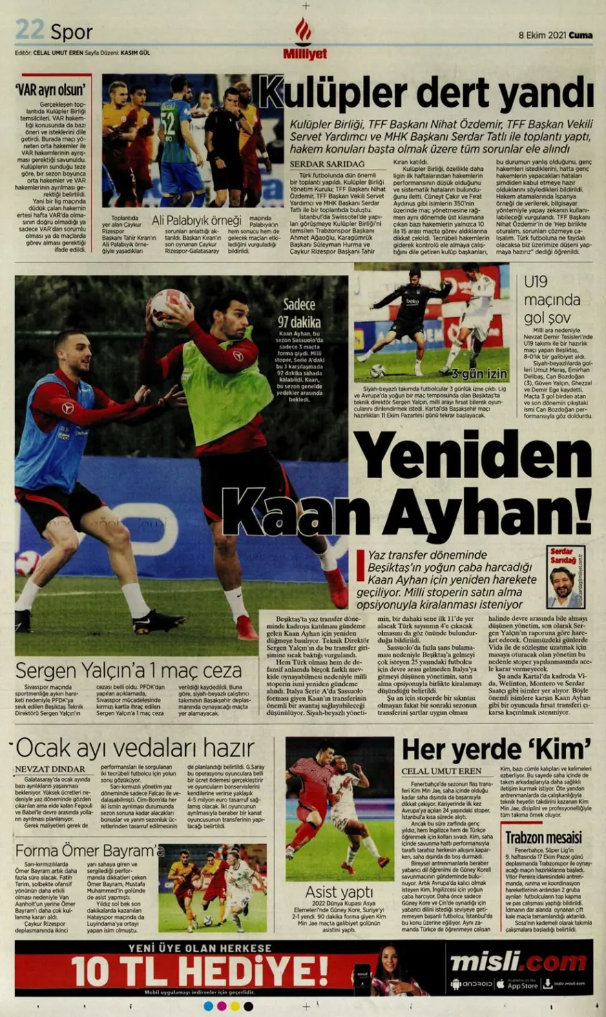 Günün spor manşetleri (8 Ekim 2021) 19