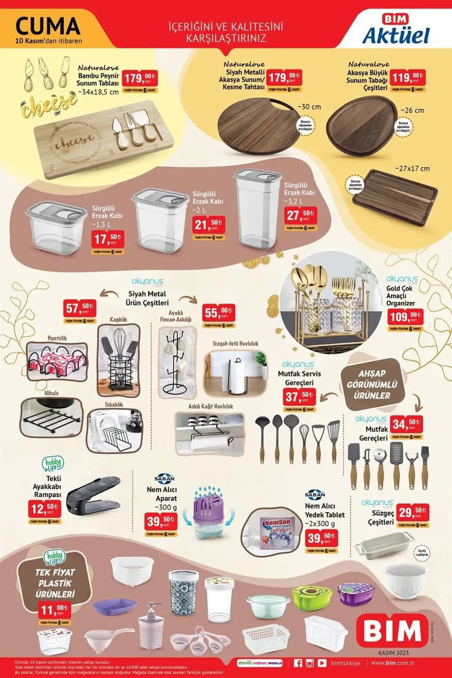 BİM market güncel aktüel ürünler kataloğu yayımlandı (8-10 Kasım BİM yeni indirimli ürünler listesi) 5