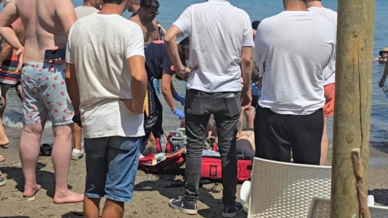 Datça'da denize girdi, fenalaştı