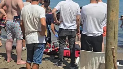 Datça'da denize girdi, fenalaştı