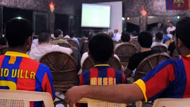 Gazze'de Barcelona sevgisi bir başka