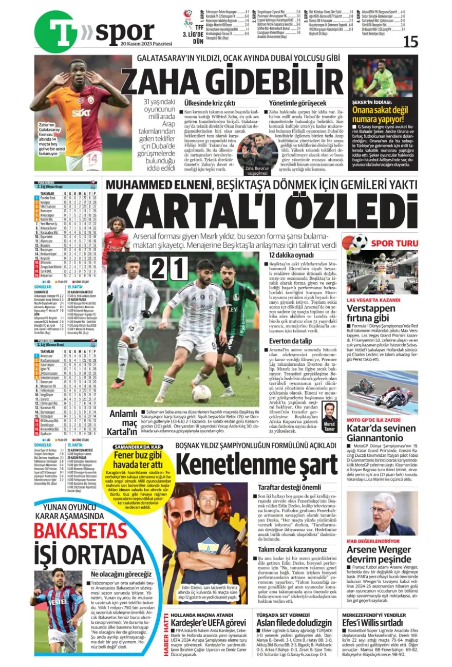 "Salih Özcan harekatı" (20 Kasım 2023 spor manşetleri) 16 "Salih Özcan harekatı" (20 Kasım 2023 spor manşetleri) 16