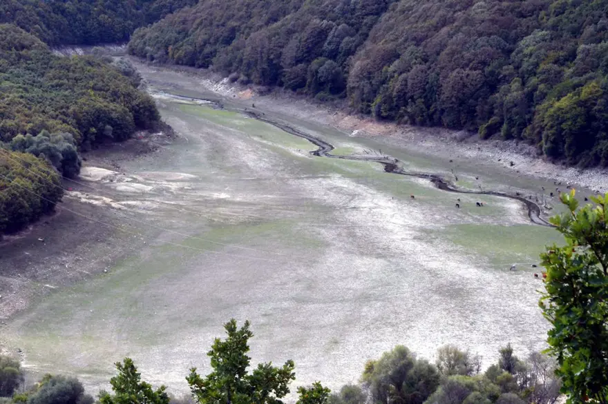 Trakya'da, İstanbul'un suyunu karşılayan barajlar kurudu 8