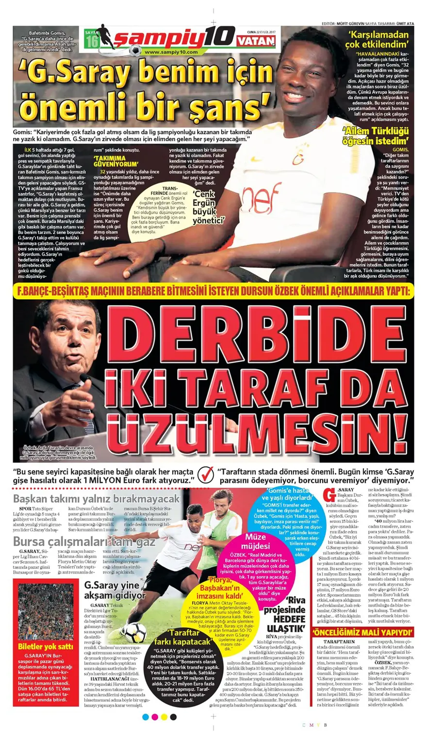 Günün spor gazeteleri (22 Eylül 2017) 11