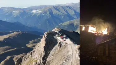 3 bin metredeki Kırklar Dağı Mescidi kül oldu