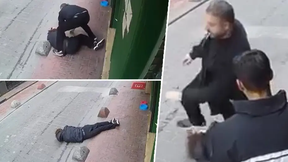 Ağzında sigarayla adam dövdü dayak yiyen şikayetçi olmadı