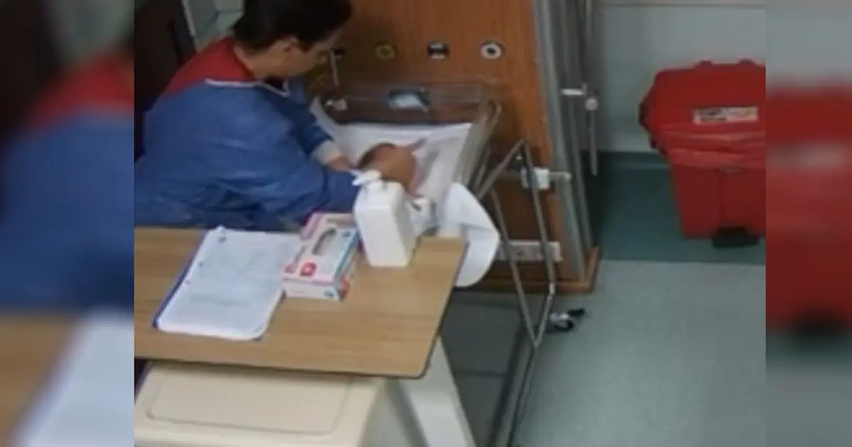 Cani hemşireden yeni görüntü. Başka bebeğe de tokat atmış