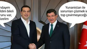 Başbakan Davutoğlu Yunanistan Başbakanı Çipras ile görüştü