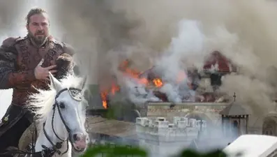 Diriliş Ertuğrul seti kül oldu (Beykoz Kundura'daki yangın)