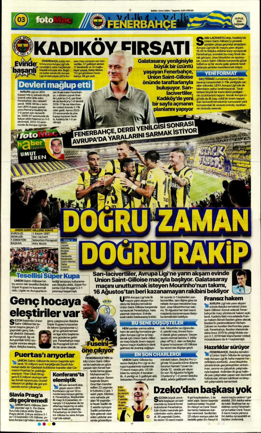 "Aslan için av vakti" (25 Eylül 2024 spor manşetleri) 4