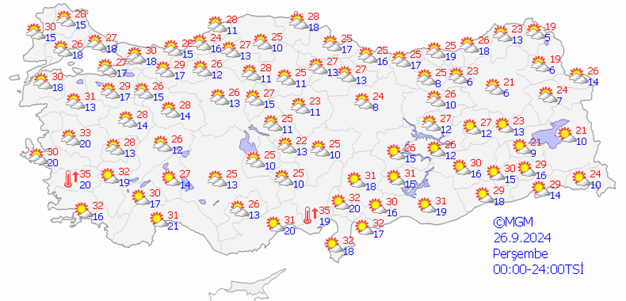 26 EYLÜL PERŞEMBE HAVA DURUMU NASIL? 16