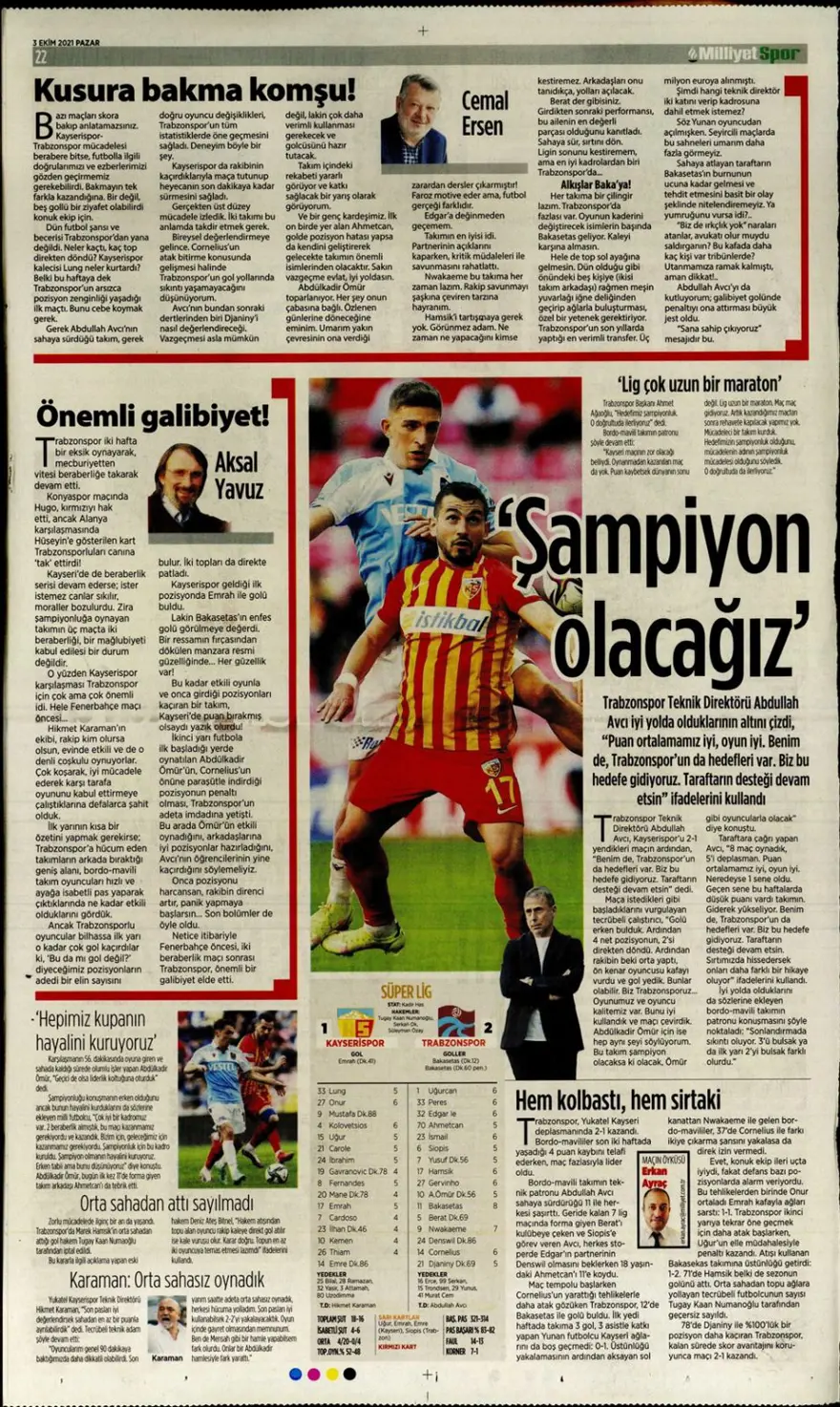 Günün spor manşetleri (03 Ekim 2021) 23