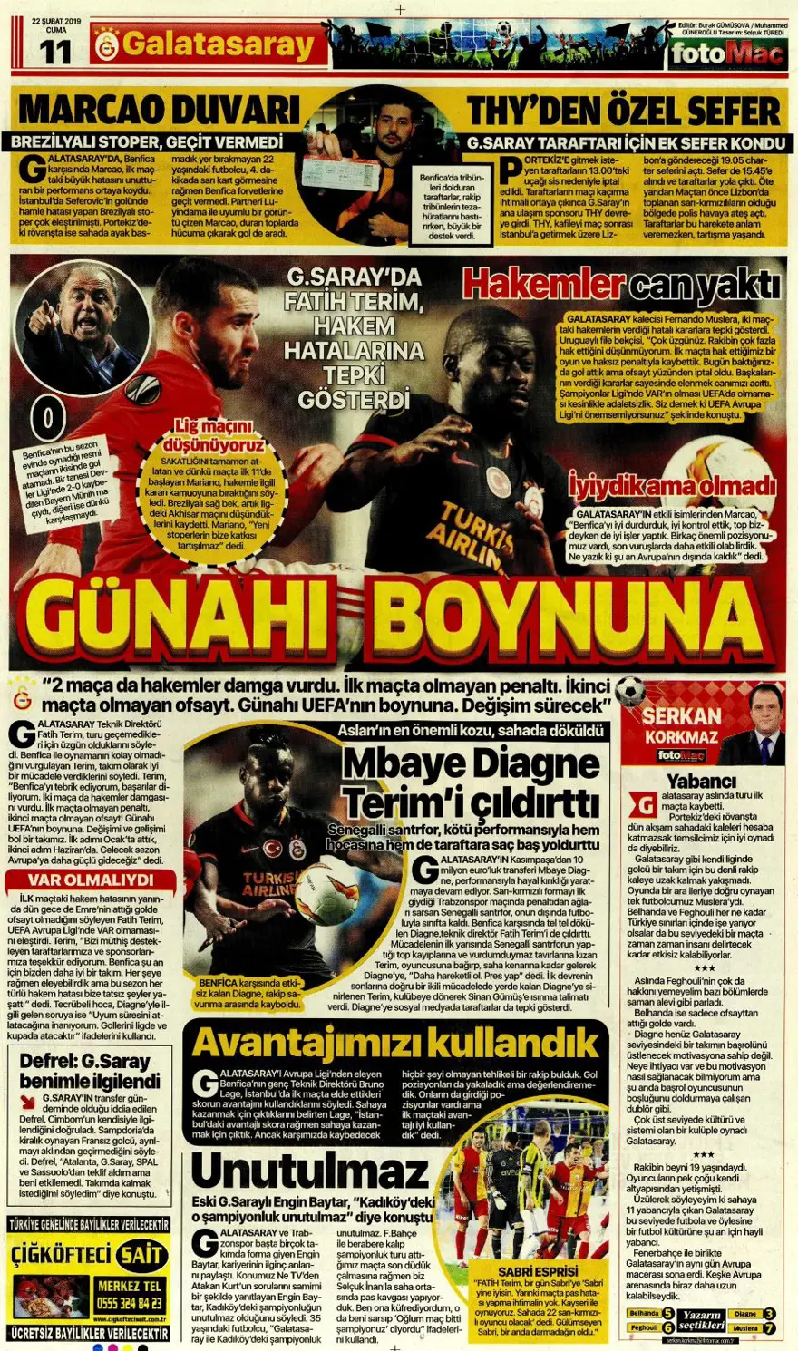 Günün spor manşetleri (22 Şubat 2019) 7