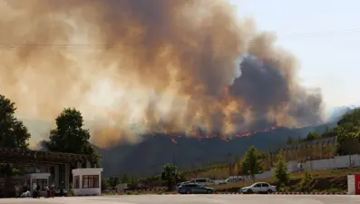 Lazkiye'de başlayan yangın Türkiye’ye sıçradı