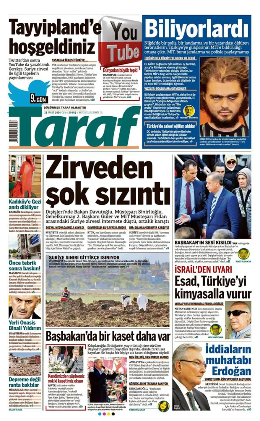 Günün gazete manşetleri - 28 Mart 2014 10