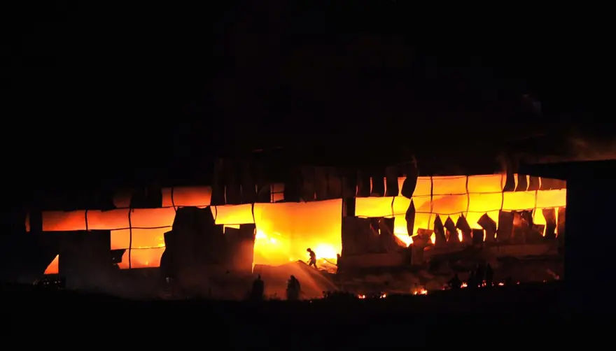 Bursa'da su dolum tesisinde yangın 4