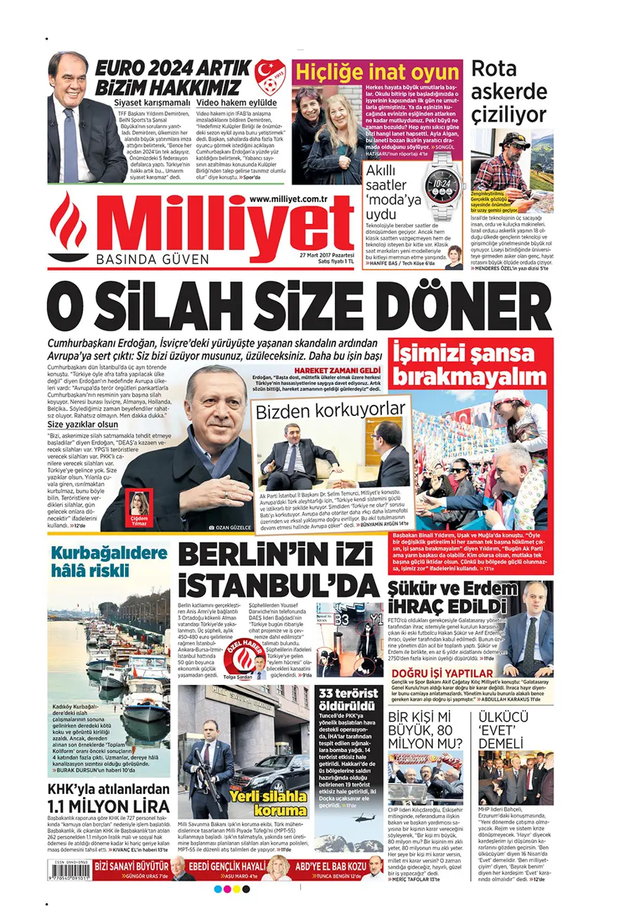 Günün gazete manşetleri - 27 Mart 2017 4