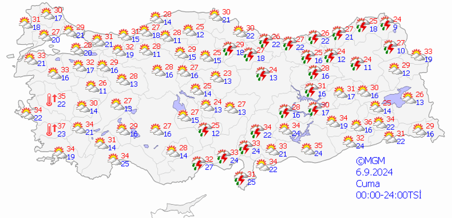 6 EYLÜL CUMA HAVA DURUMU NASIL OLACAK? 15