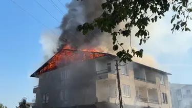 Kocaeli'de kömürlük yangını: Alevler 2 katlı eve sıçradı