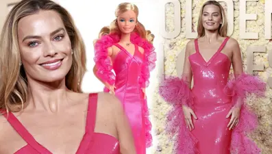 Margot Robbie'den Altın Küre Ödülleri için "Süperstar Barbie" şıklığı